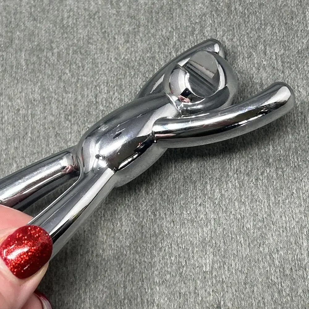 Umbra Buddy Chrome Bottle Opener Heavy Metal Meccha Chameleon Figure Barware